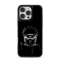 Naruto Pain anime head portrait iPhone 16 Pro Max Black Case