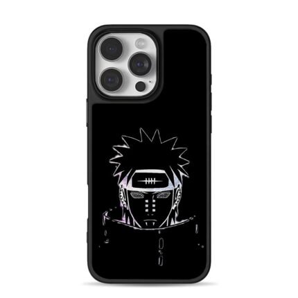 Naruto Pain anime head portrait iPhone 16 Pro Max Black Case