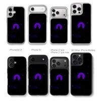 Naruto Pain silhouette purple glow Chris Brown Phone Case Black Electroplated Silver For Iphone 11 To 17
