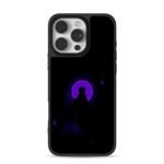 Naruto Pain silhouette purple glow iPhone 16 Pro Max Black Case
