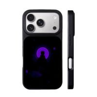 Naruto Pain silhouette purple glow iPhone 17 Pro Max Black Case