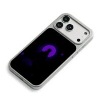 Naruto Pain silhouette purple glow iPhone 17 Pro Max Electroplated Silver Case2