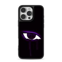 Naruto Rinnegan purple dripping eye iPhone 16 Pro Max Black Case