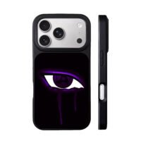 Naruto Rinnegan purple dripping eye iPhone 17 Pro Max Black Case