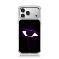 Naruto Rinnegan purple dripping eye iPhone 17 Pro Max Electroplated Silver Case1