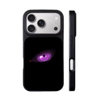 Naruto Rinnegan purple eye iPhone 17 Pro Max Black Case
