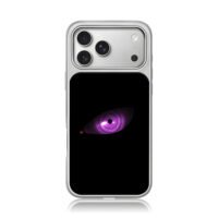 Naruto Rinnegan purple eye iPhone 17 Pro Max Electroplated Silver Case1