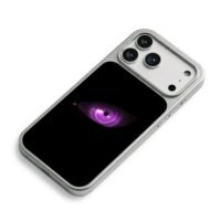 Naruto Rinnegan purple eye iPhone 17 Pro Max Electroplated Silver Case2