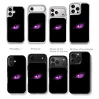 Naruto Rinnegan purple glowing eye Chris Brown Phone Case Black Electroplated Silver For Iphone 11 To 17
