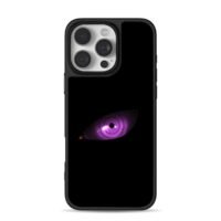 Naruto Rinnegan purple glowing eye iPhone 16 Pro Max Black Case