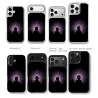 Naruto Uchiha Rinnegan silhouette Chris Brown Phone Case Black Electroplated Silver For Iphone 11 To 17