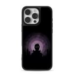 Naruto Uchiha Rinnegan silhouette iPhone 16 Pro Max Black Case