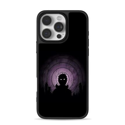 Naruto Uchiha Rinnegan silhouette iPhone 16 Pro Max Black Case