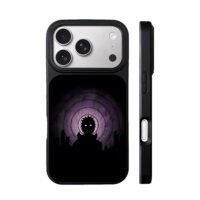 Naruto Uchiha Rinnegan silhouette iPhone 17 Pro Max Black Case