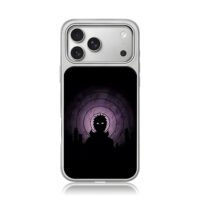 Naruto Uchiha Rinnegan silhouette iPhone 17 Pro Max Electroplated Silver Case1