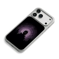 Naruto Uchiha Rinnegan silhouette iPhone 17 Pro Max Electroplated Silver Case2