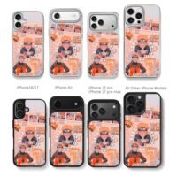 Naruto Uzumaki peach ramen collage Chris Brown Phone Case Black Electroplated Silver For Iphone 11 To 17