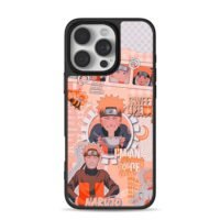 Naruto Uzumaki peach ramen collage iPhone 16 Pro Max Black Case
