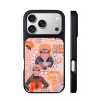 Naruto Uzumaki peach ramen collage iPhone 17 Pro Max Black Case