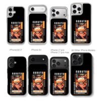 Naruto Uzumaki Shippuden anime art Chris Brown Phone Case Black Electroplated Silver For Iphone 11 To 17