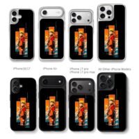 Naruto Uzumaki sunset sky panel art Chris Brown Phone Case Black Electroplated Silver For Iphone 11 To 17