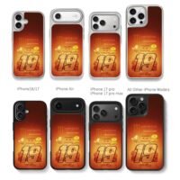 NASCAR 19 Joe Gibbs Racing race art Chris Brown Phone Case Black Electroplated Silver For Iphone 11 To 17