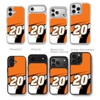 NASCAR 20 Chevy orange race livery Chris Brown Phone Case Black Electroplated Silver For Iphone 11 To 17