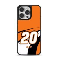 NASCAR 20 Chevy orange race livery iPhone 16 Pro Max Black Case