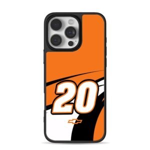 NASCAR 20 Chevy orange race livery iPhone 16 Pro Max Black Case