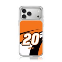 NASCAR 20 Chevy orange race livery iPhone 17 Pro Max Electroplated Silver Case1