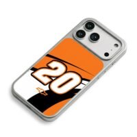 NASCAR 20 Chevy orange race livery iPhone 17 Pro Max Electroplated Silver Case2