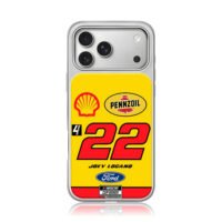 NASCAR 22 Logano Shell Pennzoil Ford iPhone 17 Pro Max Electroplated Silver Case1
