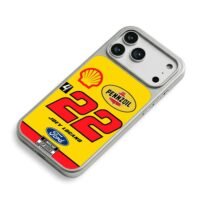 NASCAR 22 Logano Shell Pennzoil Ford iPhone 17 Pro Max Electroplated Silver Case2