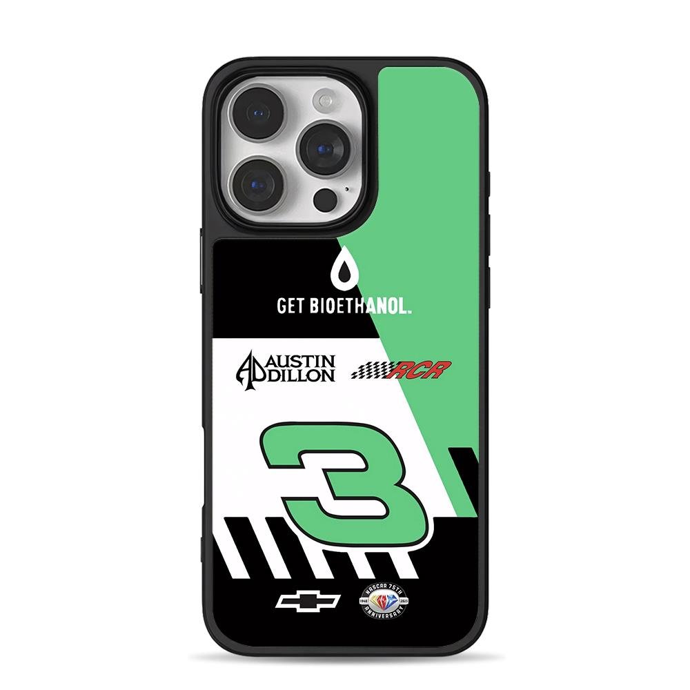 NASCAR 3 Austin Dillon RCR livery iPhone 16 Pro Max Black Case NASCAR 3 Austin Dillon RCR livery iPhone 16 Pro Max Black Case