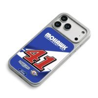 NASCAR 41 Ford Mohawk Racing iPhone 17 Pro Max Electroplated Silver Case2