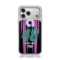 NASCAR 48 Hendrick racing stripes iPhone 17 Pro Max Electroplated Silver Case1
