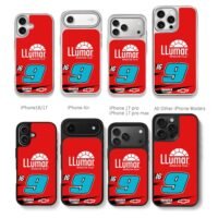 NASCAR No9 Llumar Hendrick Livery Chris Brown Phone Case Black Electroplated Silver For Iphone 11 To 17
