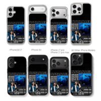 Natanael Cano collage text airship Chris Brown Phone Case Black Electroplated Silver For Iphone 11 To 17
