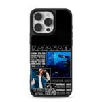 Natanael Cano collage text airship iPhone 16 Pro Max Black Case