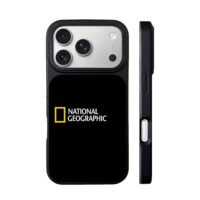 National Geographic logo on black iPhone 17 Pro Max Black Case