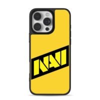 NAVI CSGO logo on yellow iPhone 16 Pro Max Black Case