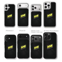 NAVI Natus Vincere esports logo Chris Brown Phone Case Black Electroplated Silver For Iphone 11 To 17