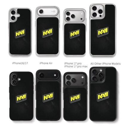 NAVI Natus Vincere esports logo Chris Brown Phone Case Black Electroplated Silver For Iphone 11 To 17