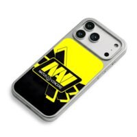NAVI Natus Vincere yellow black logo iPhone 17 Pro Max Electroplated Silver Case2