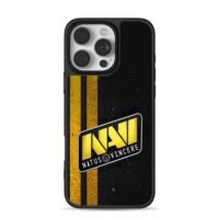 NAVI Natus Vincere yellow stripes iPhone 16 Pro Max Black Case