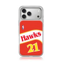 NBA Atlanta Hawks 21 jersey print iPhone 17 Pro Max Electroplated Silver Case1