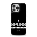 NBA Spurs basketball Nike logo iPhone 16 Pro Max Black Case