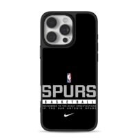 NBA Spurs basketball Nike logo iPhone 16 Pro Max Black Case