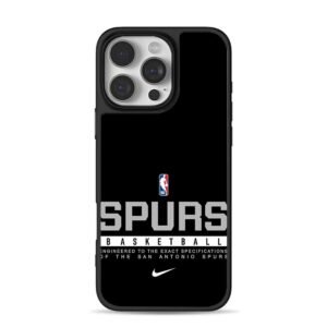 NBA Spurs basketball Nike logo iPhone 16 Pro Max Black Case