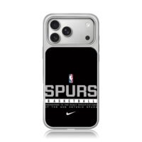 NBA Spurs basketball Nike logo iPhone 17 Pro Max Electroplated Silver Case1